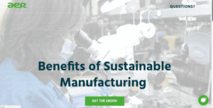 Sustainable Manufacturing Ebook Landing Page